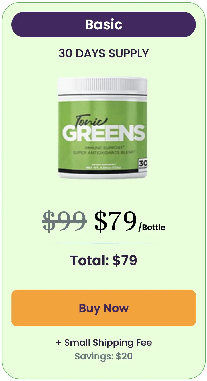 Tonic Greens one bottle