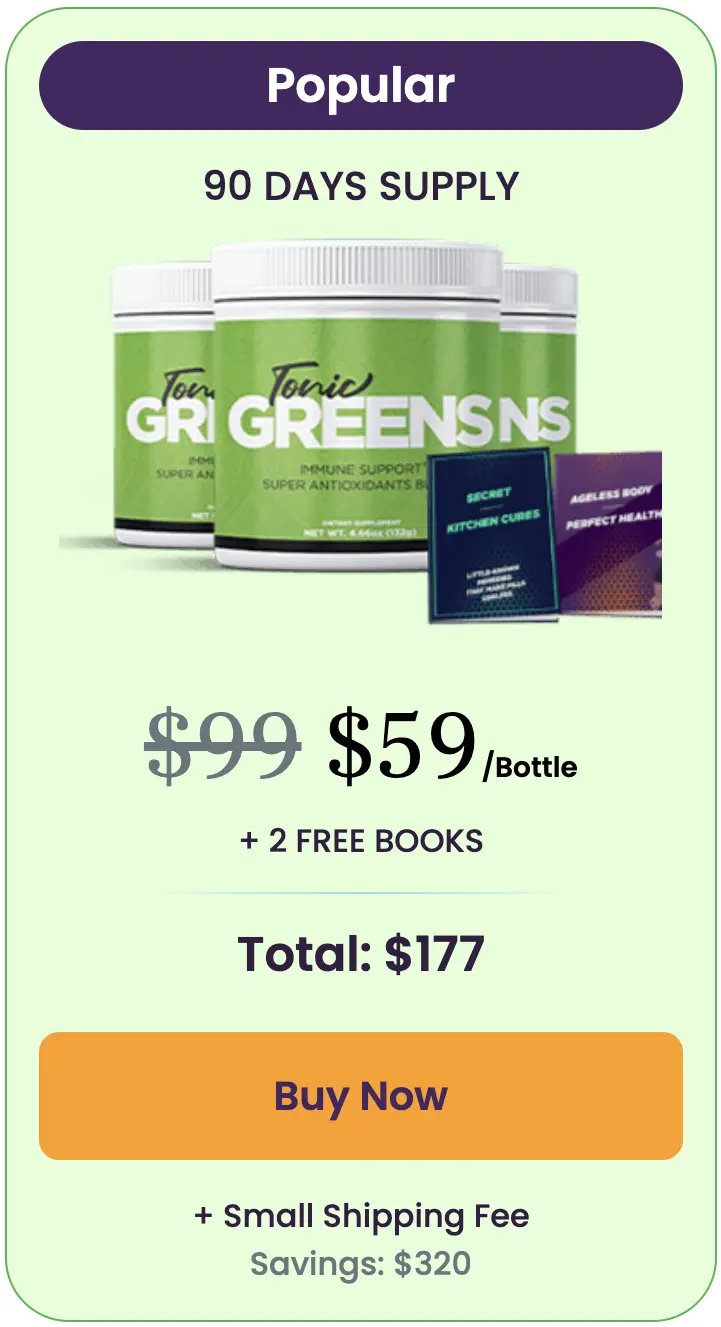 Tonic Greens three bottles order